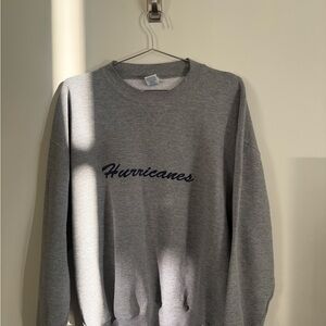 Russell Athletic Gray Hurricanes Crewneck Sweater